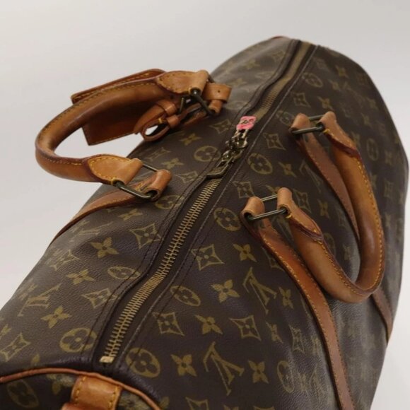 LOUIS VUITTON Monogram Keepall Bandouliere 50 Boston Bag M41416 LV Auth 132469 - Picture 7 of 16